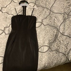 Topshop Midi Black Dress